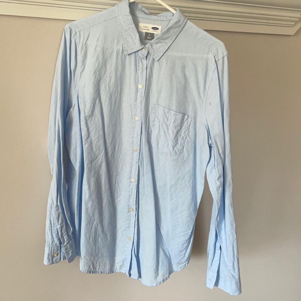 Blue Button-Up